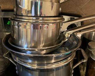 #212 Stainless Cookware "Pots and Pans" - 9 pieces $50.00