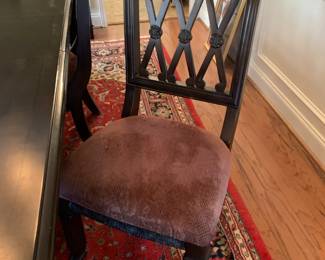 #1 Dark Brown Ashley dining table with 6 heavy chairs (2 captains Chairs) 2 leaves 74-108x45x31 $325.00