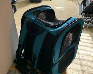 #178 Blue small dog back pack carrier $20.00