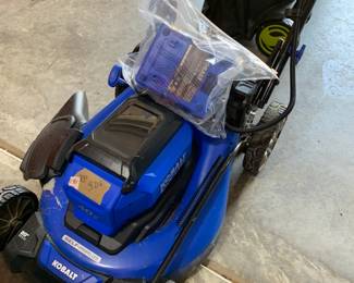#181 Kobalt electric battery lawn mower with batter charger Mult and nonmult $300.00