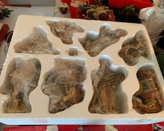#195 nativity set 13 piece ceramic $25.00