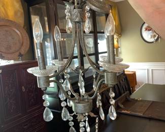 #54 Chandelier w/4 candle lights - 24" Tall $30.00