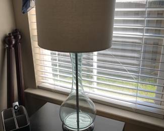 #94 Pair of glass Base Lamps - Modern Style - 28" Tall $40.00