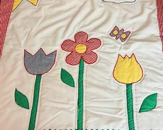 Vintage Baby Quilt 35” x  46”