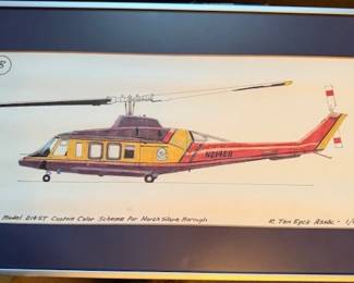 Watercolor. Framed. Art.