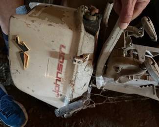 Johnson outboard motor w/ tank.