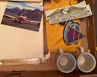 Airplane memorabilia.