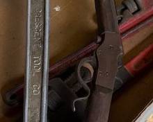 Large Cresent wrench. Stevens Favorite .22.