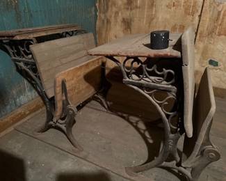 School desks.