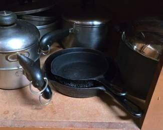 Cast iron pans & others.