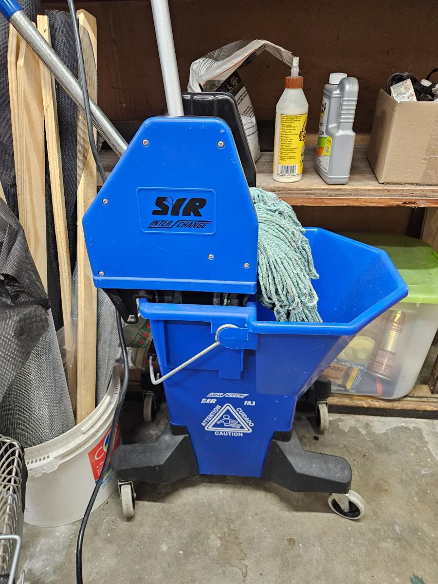 Deluxe mop bucket $30. Sold by itself