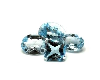 12.69 Carat Blue Topaz Gemstones