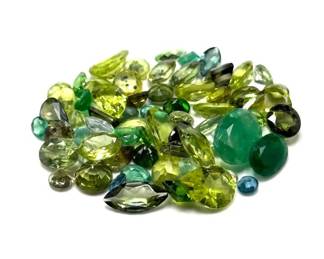 25.19 Carat Assorted Gemstones Peridot, Emerald, ETC.