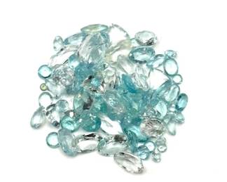 22.8 Carat Blue Topaz/White Quartz Gemstones
