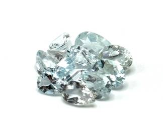 10.7 Carat Light Blue Topaz Gemstones