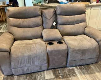 Microfiber Loveseat.  Electric