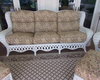 Nice Wicker Couch w/ Cushions