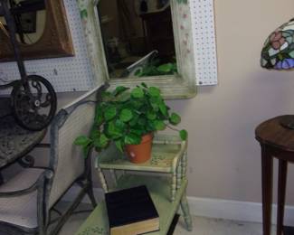 Painted Table/ Coordinating Mirror