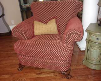 Beautiful Upholstered Chair, Check Out the Feet on This Chair