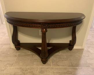Solid wood entry table