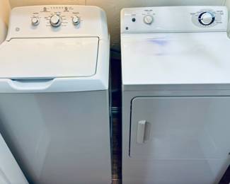 GE Heavy Duty Washer. GE Electric Dryer.