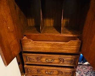 Vintage Bedroom Armoire Dresser.