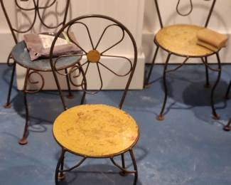 Vintage child ice cream chairs