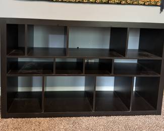 Dark wood book shelf