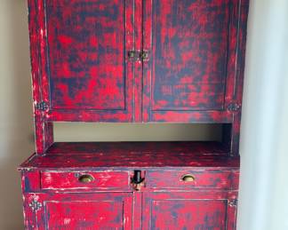 Distressed vintage cabinet