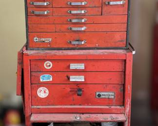 Vintage Rem Line tool chest and contents