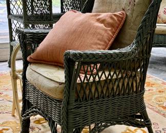 WICKER! Antique set complete with sofa and rocker.