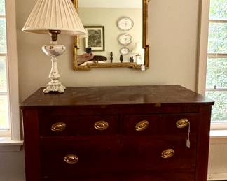 Antique Chest of Drawers and Carver's Guild mirrors