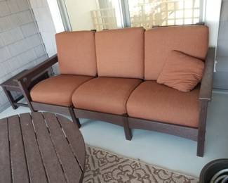 Polywood conversation set -couch; coffee table; end table