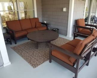 Polywood conversation set - couch; loveseat coffee table; chair; end table