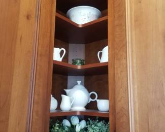 White ceramic serve ware & decor
