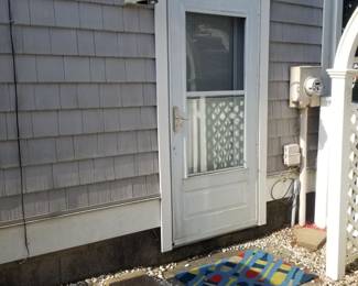 Exterior lights; storm door