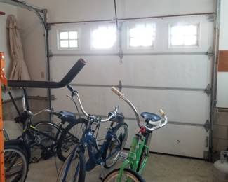 Bikes; garage door