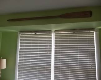 Decorative oar; blinds