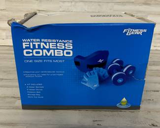 Fitness Gear Water Resistance Fitness Combo Barbell Set, Gloves, Belt, Bag