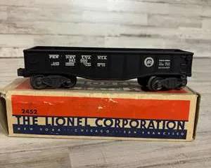  Vintage Lionel 2452X Pennsylvania Gondola Car O Gauge Freight w/ Original Box Vintage