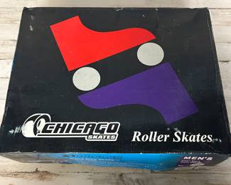 Chicago Men’s Rink Skates Size 10 Black Quad Roller Skates CRS405