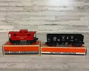 Vintage Lionel Lot 2472 PRR Caboose & 3456 N&W Operating Hopper O Gauge w/ Boxes