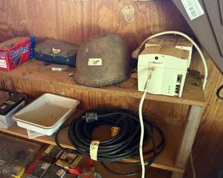 Lots of miscellous items and a WWII helmet