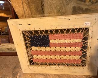 Hand crafted American flag