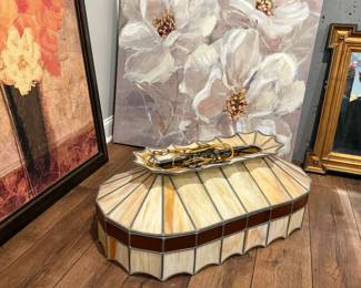 Slag Glass Light Fixture