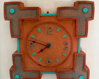 Terra cotta clock
