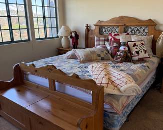 Drexel Heritage Pine Bedroom Set with Iron work