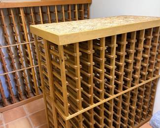 Our clients were total enophiles! These beautiful wine bottle units are for wine storage