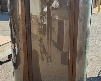 Antique Curved Glass Curio Cabinet