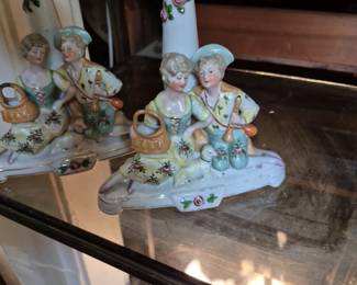 Antique Capodimonte Candlesticks 
